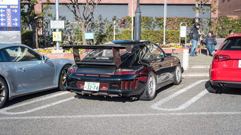 A GT3 Cup car with plates